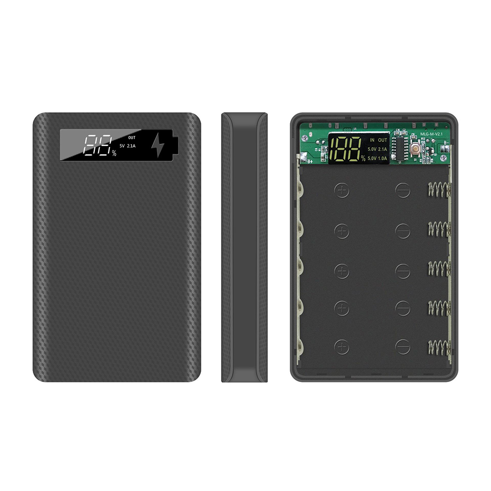 Led Flash Case - DIY Power Bank Case 5*18650 Battery