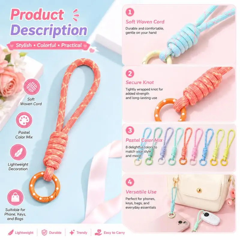 Hand Woven Keychain For Mobile - Phone Accessories Jewelry review and price