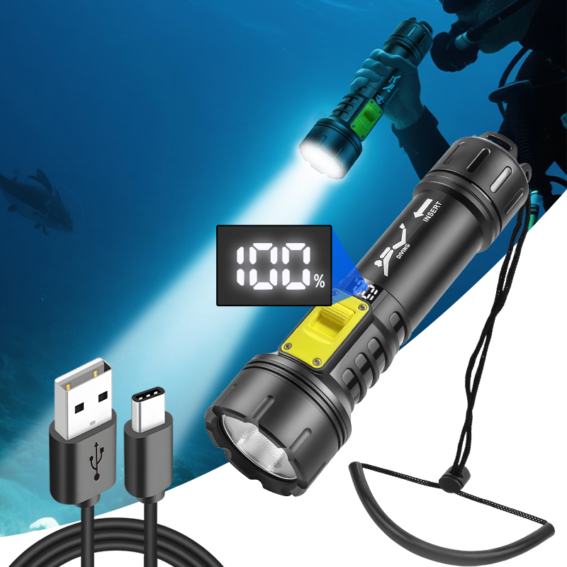 New XHP70 Diving Flashlight IP - Led Flash Case review and price