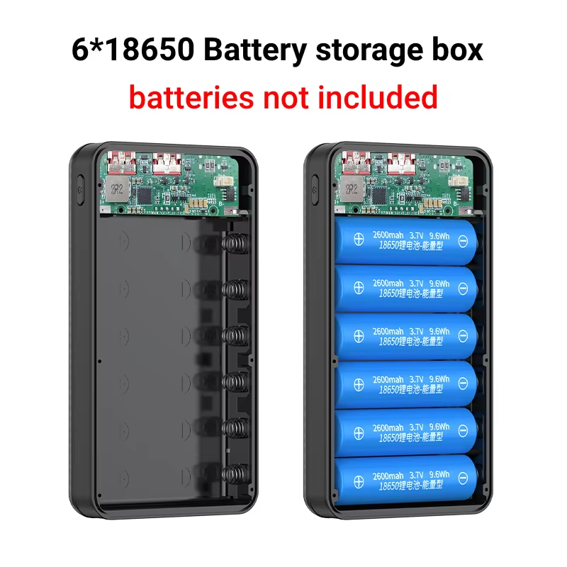 KEBIDUMEI DIY 6*18650 Battery  - Led Flash Case review and price