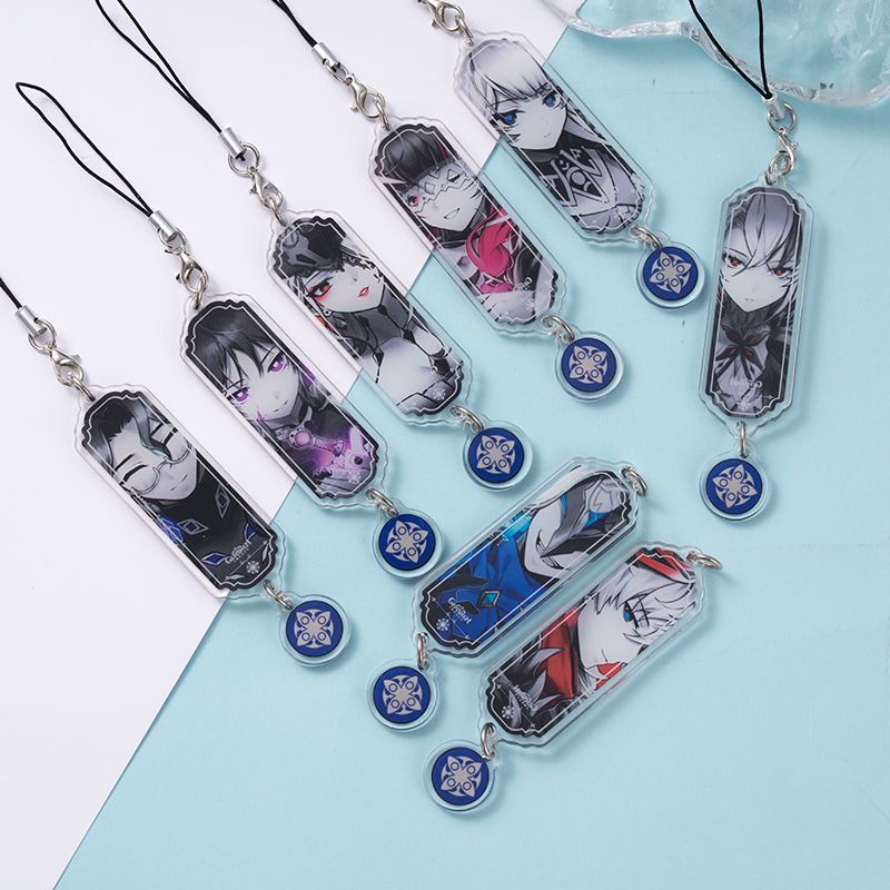 8pcs Anime Keychain Genshin Im - Phone Accessories Jewelry review and price