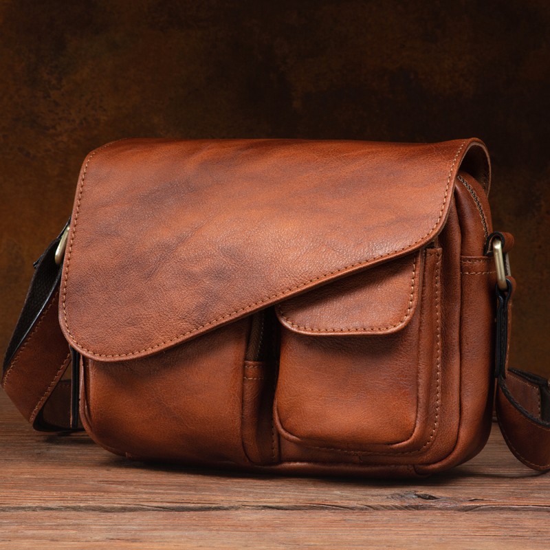 Men's Stylish Leather Shoulder - Phone Accessories In China review and price