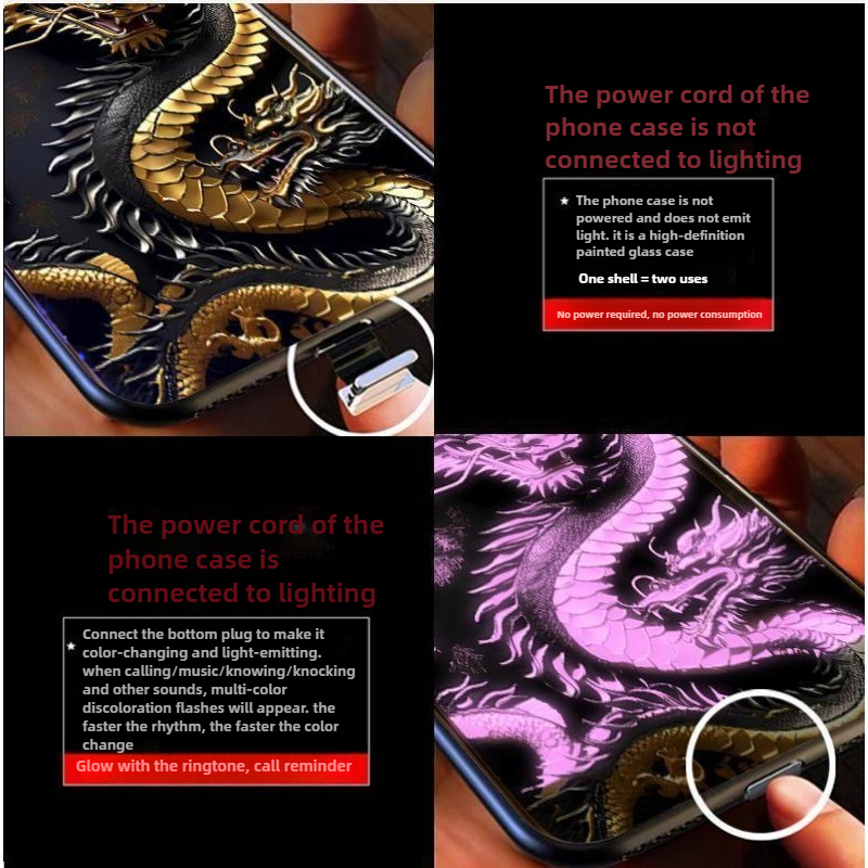 Dragon Totem Led Light Phone C - Led Flash Case review and price