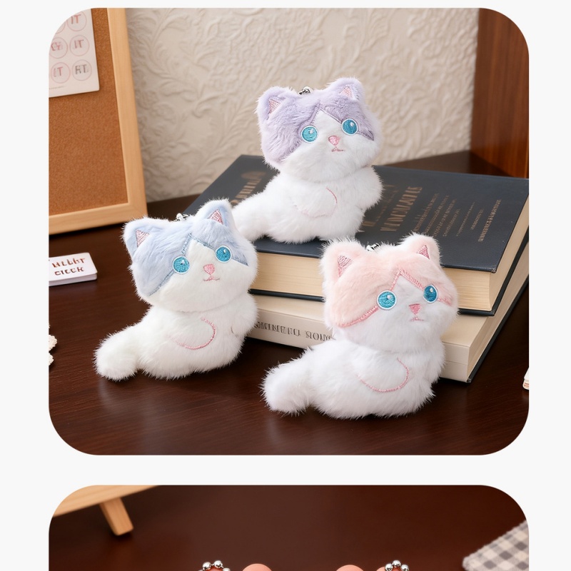  Cute Calico Cat Plush Keychai - Phone Accessories In China review and price