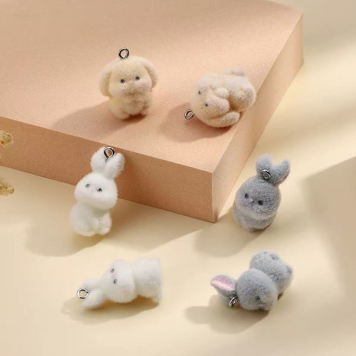 10pcs Flocking Little Rabbit R - Phone Accessories Jewelry review and price