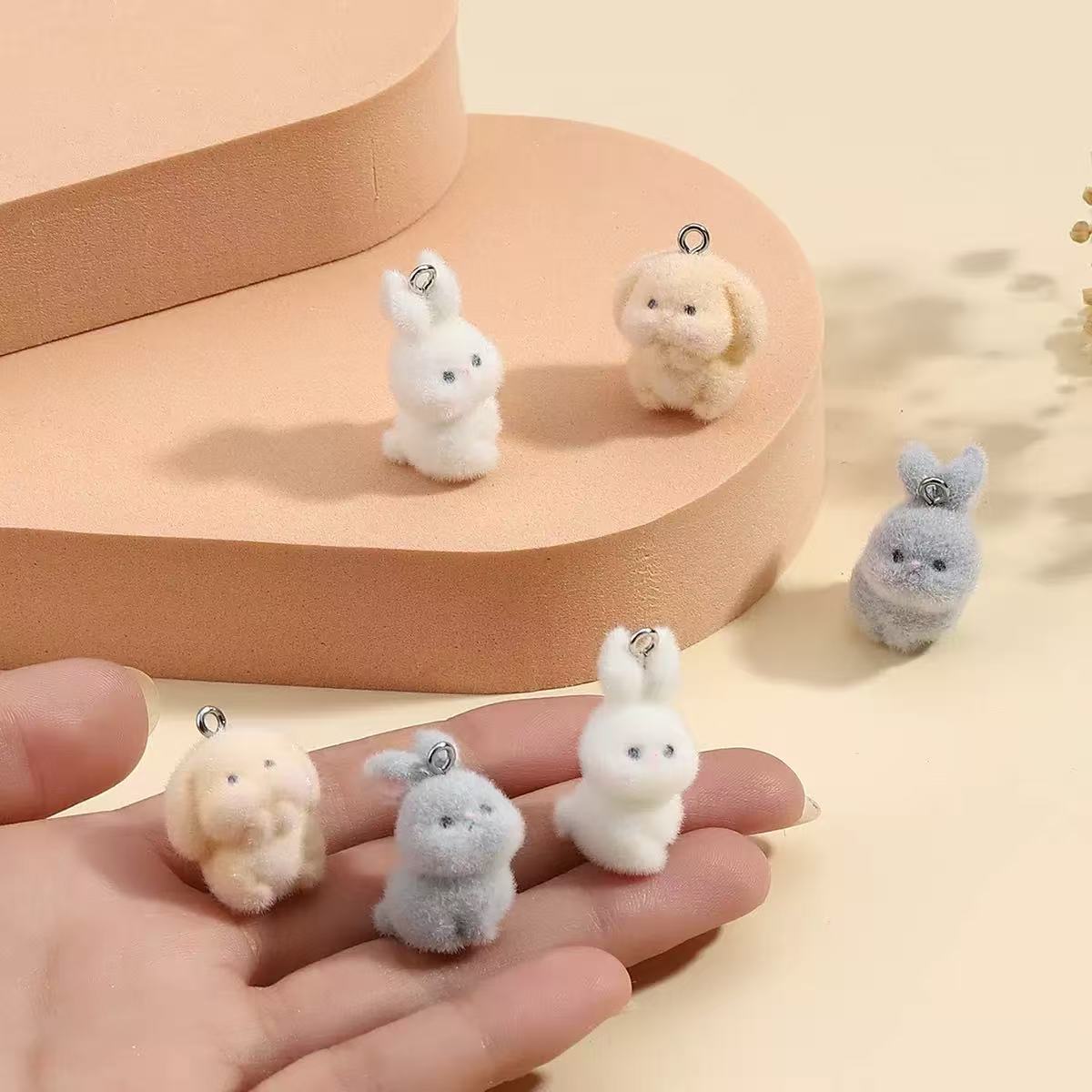 10pcs Flocking Little Rabbit R - Phone Accessories Jewelry review and price